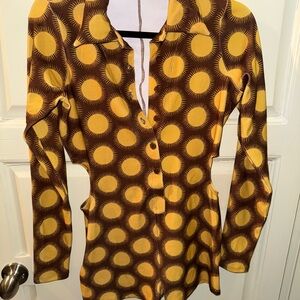 Frankie’s Brown and Yellow Patterned Playsuit